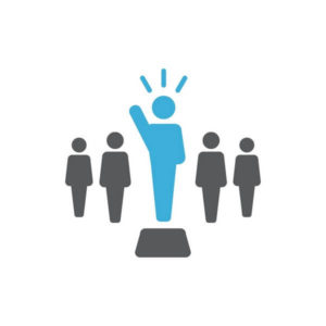 Icon showing business leadership
